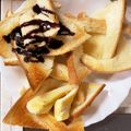 IHクッカー's cooksnap of when they made 簡単かわいい！カリカリ【手裏剣ト―スト】.