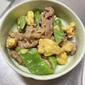 HomaRuu's cooksnap of when they made ◆スナップえんどうと卵の豚肉炒め◆.