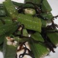 ヨシヨッシー's cooksnap of when they made オクラ塩昆布炒め.