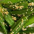 ムギたろう's cooksnap of when they made お酒がすすむ♪オクラのナムル.