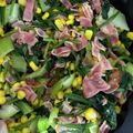 クックU9AHLN☆'s cooksnap of when they made お弁当♡ハムほうれん草コーンのバター炒め.