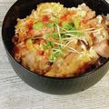 さくらん餅's cooksnap of when they made 親子丼の味！鶏もも肉しめじ玉ねぎ卵とじ.