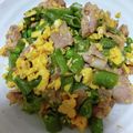 mi_co22's cooksnap of when they made ◆スナップえんどうと卵の豚肉炒め◆.