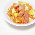 ぱふ♪'s cooksnap of when they made もう一品☆人参ウインナー卵のコンソメ炒め.