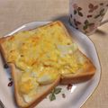ほか弁ママ's cooksnap of when they made 玉子チーズトースト.