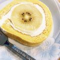 Nana777's cooksnap of when they made チーズクリーム♡キウイのロールケーキ.