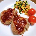 あきもみじ's cooksnap of when they made 卵・パン粉なし＊肉汁じゅわりハンバーグ＊.