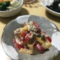 たんちゅ's cooksnap of when they made パプリカとツナとオニオンの簡単温サラダ.