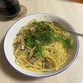 aki42's cooksnap of when they made オイルサーディンと大葉のスパゲティ.