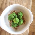みるく茶's cooksnap of when they made 毎日の納豆●くたくたブロッコリーと.