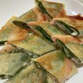 ゆみらんたん's cooksnap of when they made 簡単揚げないハム大葉チーズの春巻.