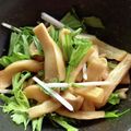 TYSK's cooksnap of when they made ＊水菜の簡単きのこドレッシングサラダ＊.