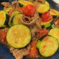 あこたんだお's cooksnap of when they made 牛肉トマトズッキーニ炒め！.