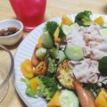 まる゜'s cooksnap of when they made 夏野菜でスタミナたっぷり♫冷しゃぶサラダ.