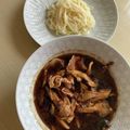 ピーナッツ子♪'s cooksnap of when they made やみつき♪きのこ入り豚肉汁のつけそうめん.
