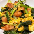 ママメイン！時々子供's cooksnap of when they made 小松菜とウインナーの中華風卵炒め.