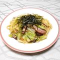 ＠迷子＠'s cooksnap of when they made ☆キャベツ塩昆布ベーコンの和風パスタ☆.