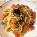 ゆーぽんず's cooksnap of when they made ポン酢で簡単☆トマトと大葉の冷製パスタ.