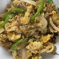 kinkinsan's cooksnap of when they made 豚ひき肉、玉ねぎ、ピーマンの卵炒め.