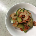 Ruriluru's cooksnap of when they made ＊ちくわときゅうりのキムチ和え.