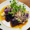 kinniko's cooksnap of when they made レンジで簡単☆なすの白だし生姜おひたし.
