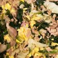 もだえもん's cooksnap of when they made 豚肉とほうれん草のふわふわ卵炒め.