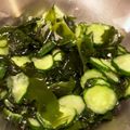 Soirate28's cooksnap of when they made ミツカンすし酢できゅうりとわかめの酢の物.