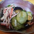 ｅｋ４'s cooksnap of when they made なす・きゅうりとカニ蒲鉾のわさびあえ♪.
