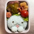 Chaaa_room's cooksnap of when they made すみっコぐらしキャラ弁とかげとにせつむり.