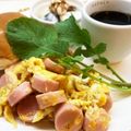 horseland's cooksnap of when they made 甘辛醤油味で♪　お魚ソーセージの卵炒め♡.