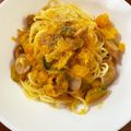 なーなちゃん's cooksnap of when they made 簡単〜☆かぼちゃとウインナーのパスタ.
