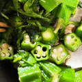 no1642's cooksnap of when they made オクラとほうれん草のツナ和え.