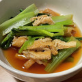 takabon's cooksnap of when they made あと一品♪小松菜と油揚げの煮浸し.