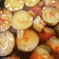 たかたかきよきよ(たかきよ)'s cooksnap of when they made お化けきゅうりの煮物～主人大好物♡.