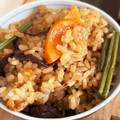 はるみんたった's cooksnap of when they made 炊飯器で簡単　我が家の山菜おこわ.