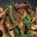 ラピス's cooksnap of when they made なすといんげんのひき肉炒め.