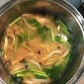 Ruriluru's cooksnap of when they made 色鮮やかな小松菜の味噌汁♪.