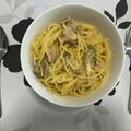 mypeee's cooksnap of when they made ♡ワンパン♡牛乳♡簡単カルボナーラ♡.