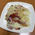 K＊YUKA＊'s cooksnap of when they made 新玉ねぎ&新じゃがのハムチーズ焼き.