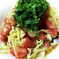 純子50Plus's cooksnap of when they made 和えるだけ！トマトとツナの冷製パスタ.