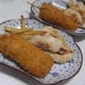 きらり流れ星's cooksnap of when they made 豚バラと白葱の串カツ.