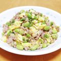 ドルフィンサーモン's cooksnap of when they made 枝豆とひき肉の卵炒め　（枝豆の蒸し茹で）.