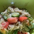 クックKZ39QA☆'s cooksnap of when they made 茎ワカメ・トマト・キュウリの酢の物.