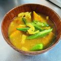 azbjbn's cooksnap of when they made かぼちゃとオクラの味噌汁.