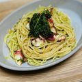 mikimoon's cooksnap of when they made タコのジェノベーゼパスタ.