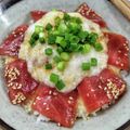 在宅勤務のおじさん's cooksnap of when they made マグロづけ山かけ丼.