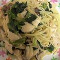 ねこらーめん910's cooksnap of when they made 鶏胸肉しめじほうれん草クリームパスタ.