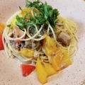 ばたみそーぱん☆'s cooksnap of when they made サバ缶とフレッシュトマトの冷製パスタ.