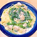 ステルトミチル's cooksnap of when they made 鶏とほうれん草のクリームパスタ.