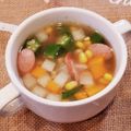あーこ姐's cooksnap of when they made 色々野菜とオクラの星スープ.